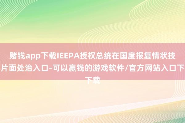 赌钱app下载IEEPA授权总统在国度报复情状技术片面处治入口-可以赢钱的游戏软件/官方网站入口下载