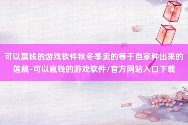 可以赢钱的游戏软件秋冬季卖的等于自家种出来的莲藕-可以赢钱的游戏软件/官方网站入口下载