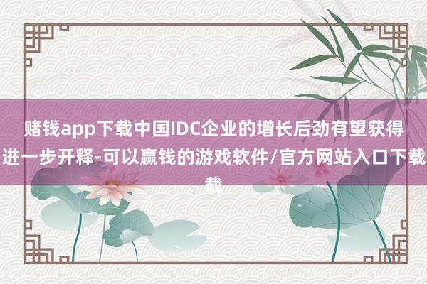 赌钱app下载中国IDC企业的增长后劲有望获得进一步开释-可以赢钱的游戏软件/官方网站入口下载