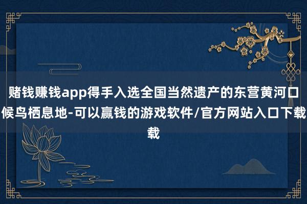 赌钱赚钱app得手入选全国当然遗产的东营黄河口候鸟栖息地-可以赢钱的游戏软件/官方网站入口下载