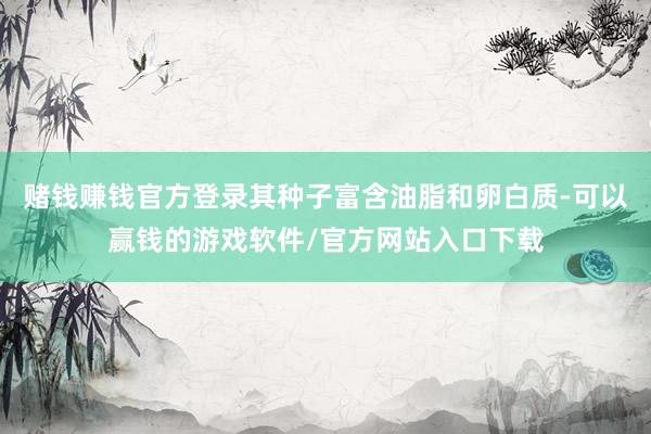赌钱赚钱官方登录其种子富含油脂和卵白质-可以赢钱的游戏软件/官方网站入口下载