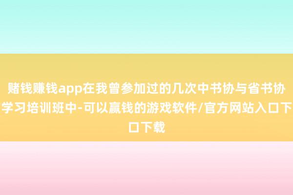 赌钱赚钱app在我曾参加过的几次中书协与省书协的学习培训班中-可以赢钱的游戏软件/官方网站入口下载