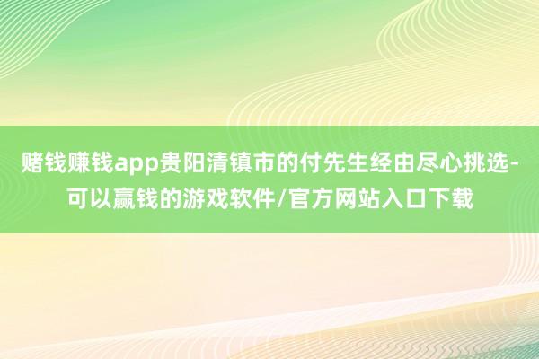 赌钱赚钱app贵阳清镇市的付先生经由尽心挑选-可以赢钱的游戏软件/官方网站入口下载