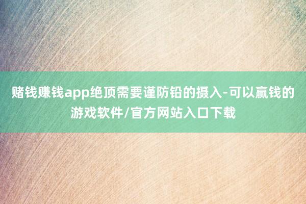 赌钱赚钱app绝顶需要谨防铅的摄入-可以赢钱的游戏软件/官方网站入口下载