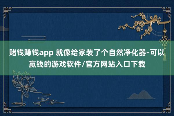 赌钱赚钱app 就像给家装了个自然净化器-可以赢钱的游戏软件/官方网站入口下载